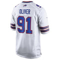B.Bills #91 Ed Oliver Player White Home Game Football Jerseys