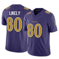 B.Ravens #80 Isaiah Likely Player Purple Vapor F.U.S.E. Limited Football Jerseys