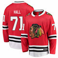 C.Blackhawks #71 Taylor Hall Player Fanatics Red Home Breakaway Hockey Jerseys