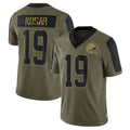 C.Browns #19 Bernie Kosar Player Olive Salute To Service Limited Football Jerseys