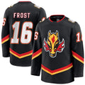 C.Flames #16 Morgan Frost Player Fanatics Premium Black Stitched Hockey Jerseys