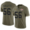 KC.Chiefs #56 George Karlaftis Player Olive Salute To Service Football Jerseys