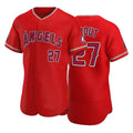 LA.Angels #27 Mike Trout Player Red Elite Baseball Jerseys