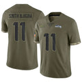 S.Seahawks #11 Jaxon Smith-Njigba Player Salute to Service Olive Football Jerseys