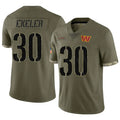 W.Commanders #30 Austin Ekeler Player Olive Salute To Service Limited Football Jerseys